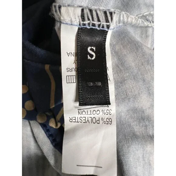 Summer Midi Blue White Tan Lantern Legs Parachute Oversized Baggy Boho - Picture 11 of 12